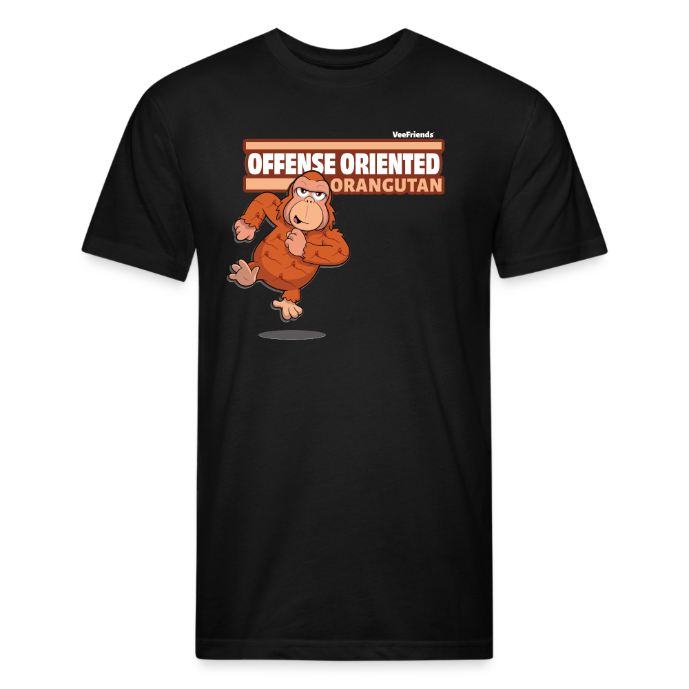 Offense Oriented Orangutan Character Comfort Adult Tee - black