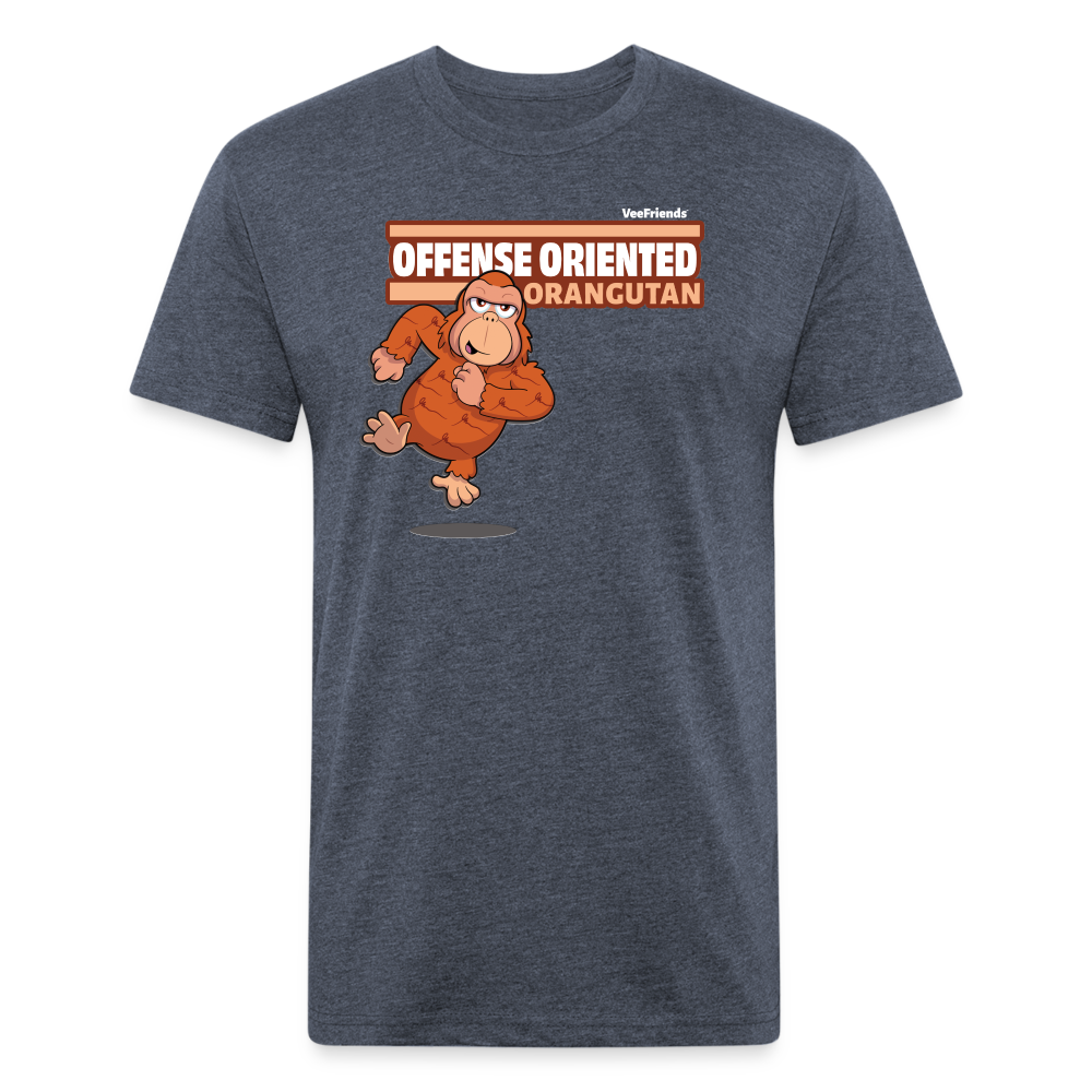 Offense Oriented Orangutan Character Comfort Adult Tee - heather navy