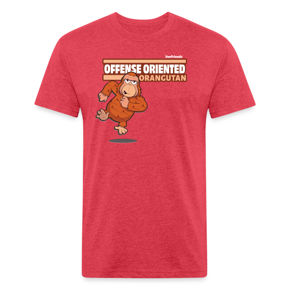 Offense Oriented Orangutan Character Comfort Adult Tee - heather red