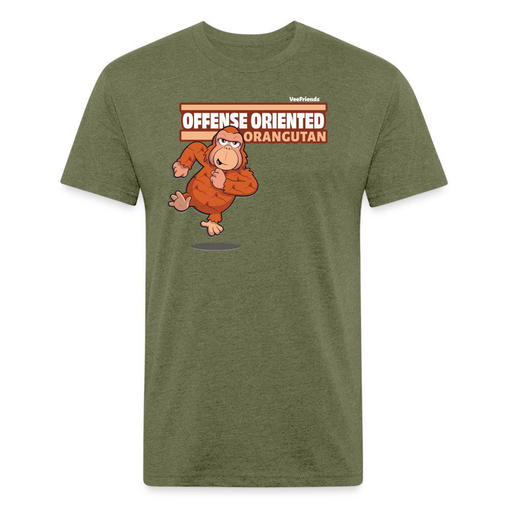 Offense Oriented Orangutan Character Comfort Adult Tee - heather military green