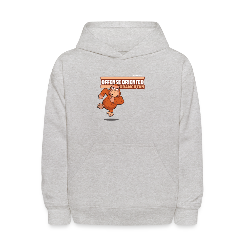 Offense Oriented Orangutan Character Comfort Kids Hoodie - heather gray