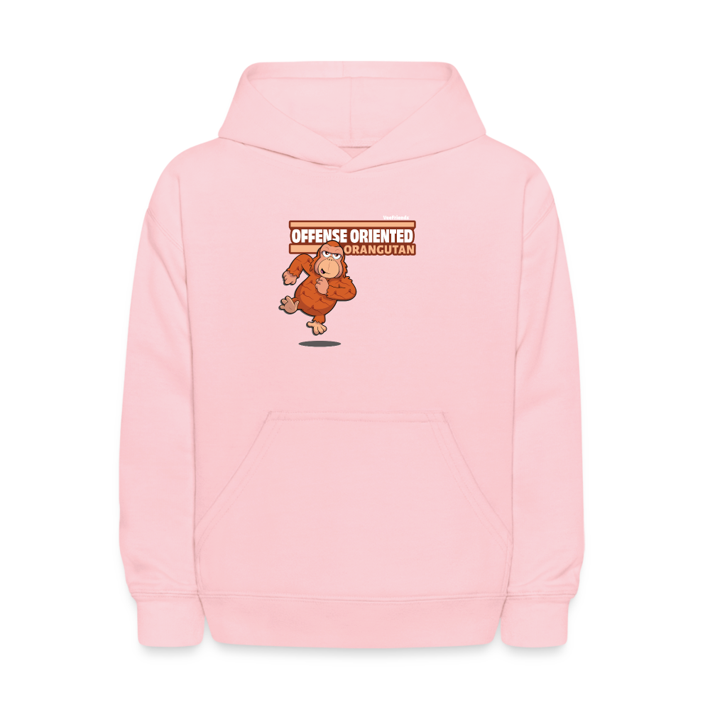 Offense Oriented Orangutan Character Comfort Kids Hoodie - pink