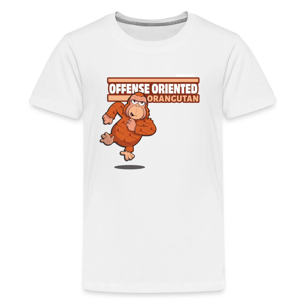 Offense Oriented Orangutan Character Comfort Kids Tee - white