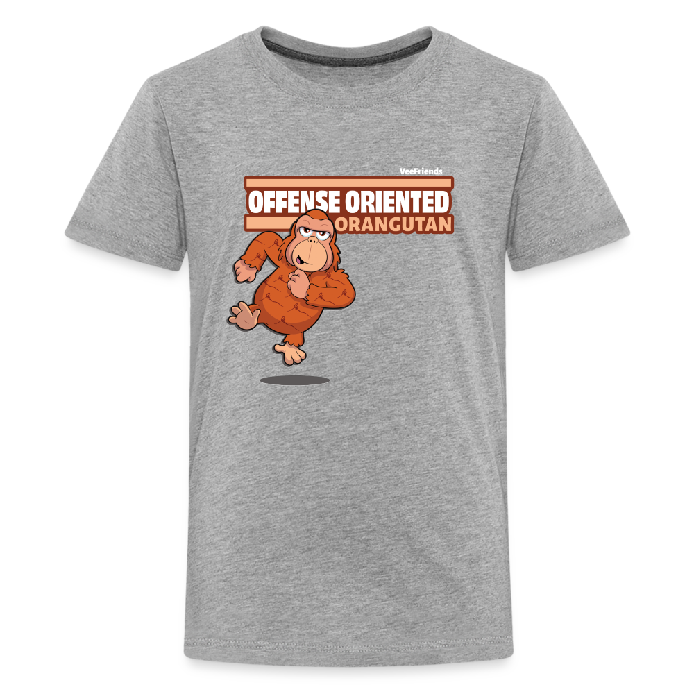 Offense Oriented Orangutan Character Comfort Kids Tee - heather gray