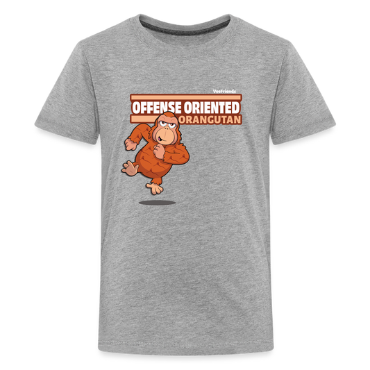 Offense Oriented Orangutan Character Comfort Kids Tee - heather gray