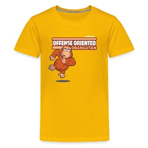 Offense Oriented Orangutan Character Comfort Kids Tee - sun yellow