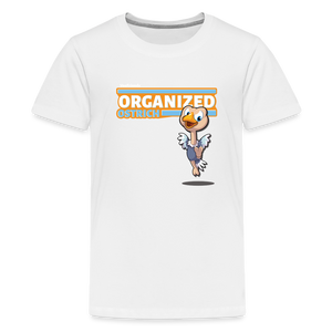 
            
                Load image into Gallery viewer, Organized Ostrich Character Comfort Kids Tee - white
            
        