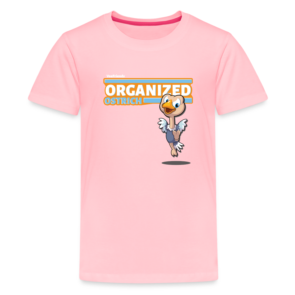 
            
                Load image into Gallery viewer, Organized Ostrich Character Comfort Kids Tee - pink
            
        