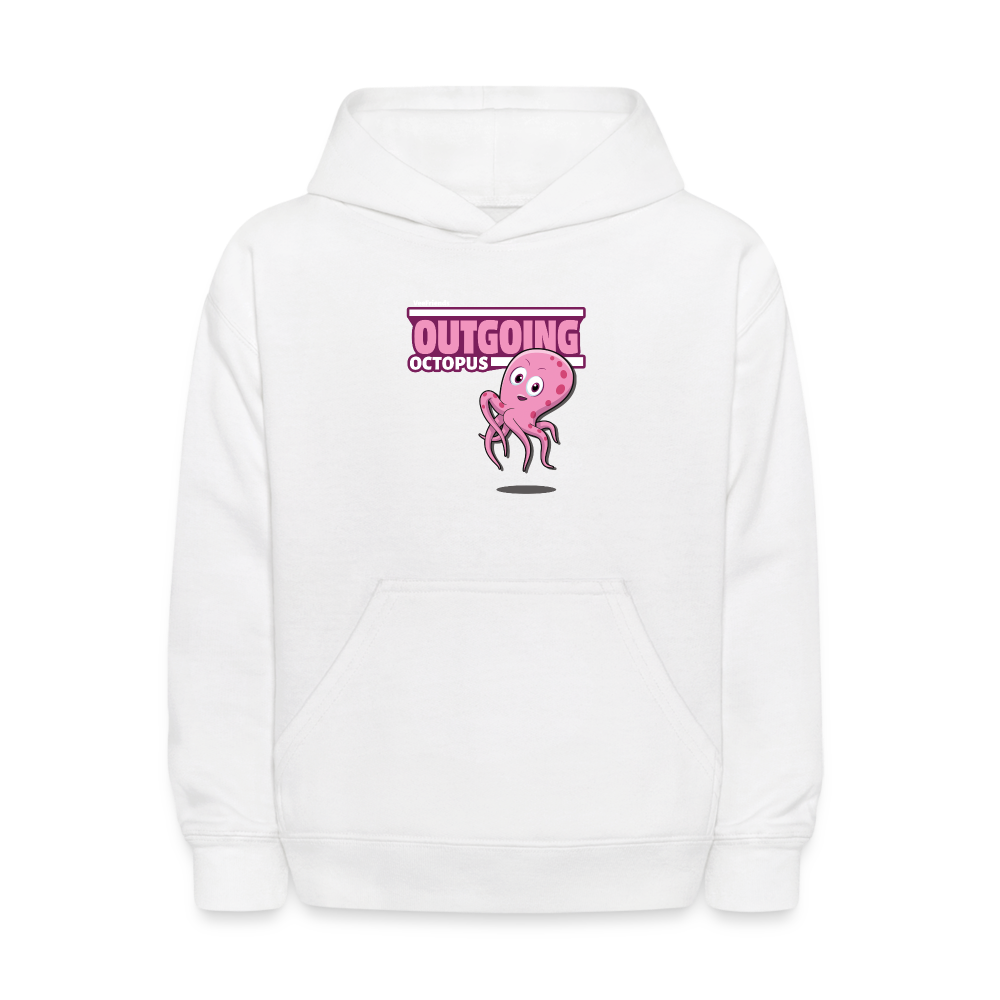 Outgoing Octopus Character Comfort Kids Hoodie - white