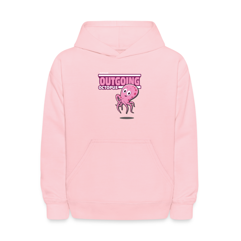 Outgoing Octopus Character Comfort Kids Hoodie - pink