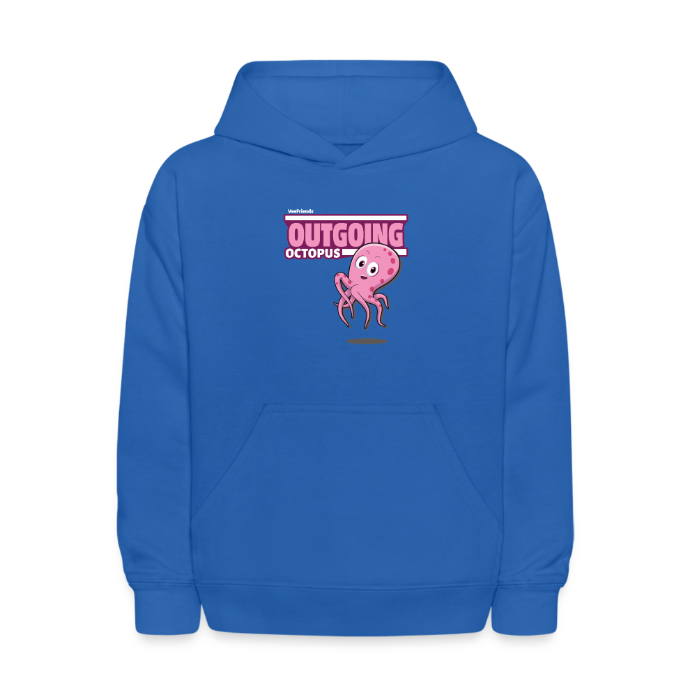 Outgoing Octopus Character Comfort Kids Hoodie - royal blue