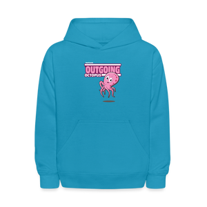 Outgoing Octopus Character Comfort Kids Hoodie - turquoise