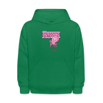 Outgoing Octopus Character Comfort Kids Hoodie - kelly green