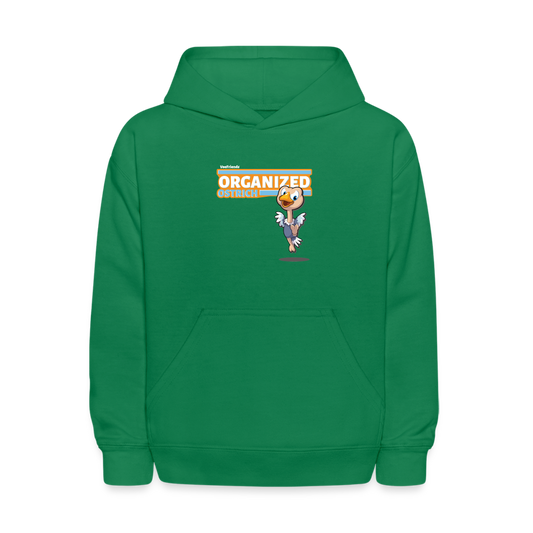 Organized Ostrich Character Comfort Kids Hoodie - kelly green