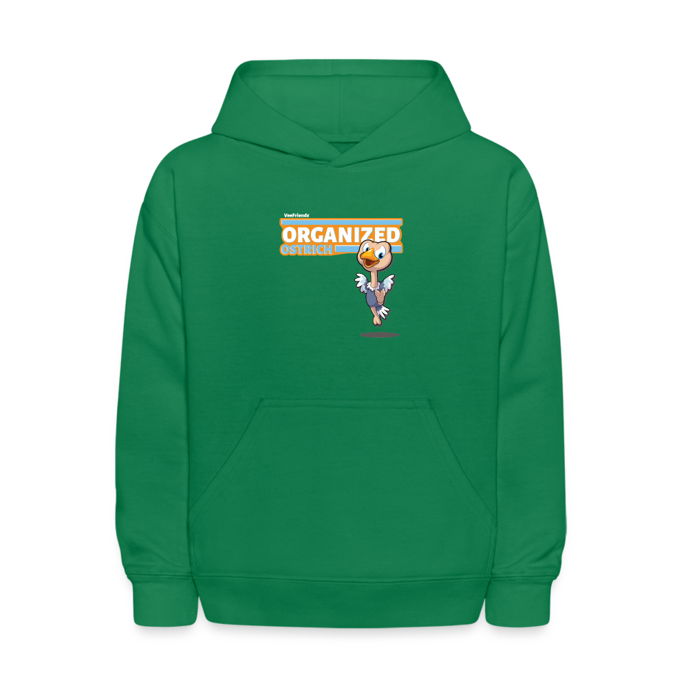 Organized Ostrich Character Comfort Kids Hoodie - kelly green