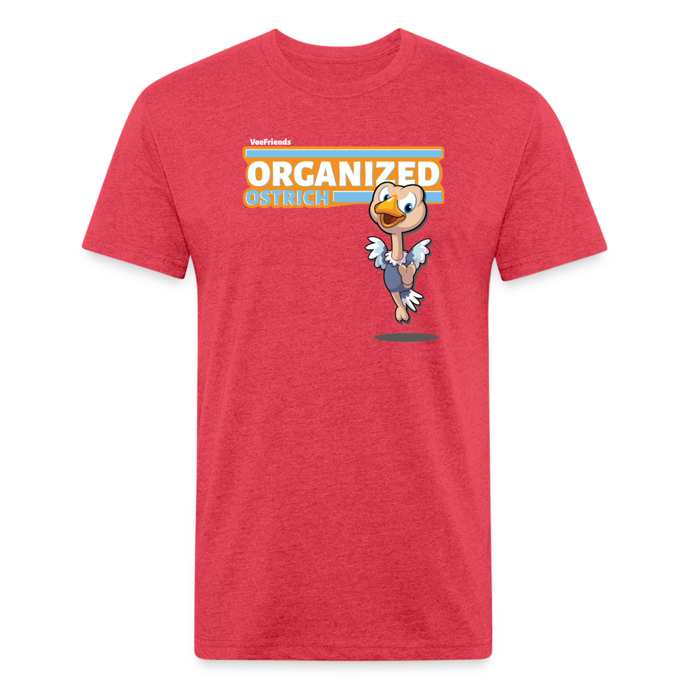 Organized Ostrich Character Comfort Adult Tee - heather red
