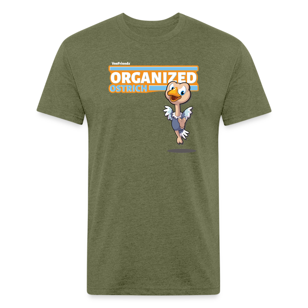 Organized Ostrich Character Comfort Adult Tee - heather military green