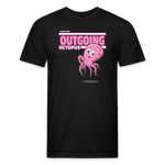 Outgoing Octopus Character Comfort Adult Tee - black