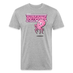 Outgoing Octopus Character Comfort Adult Tee - heather gray