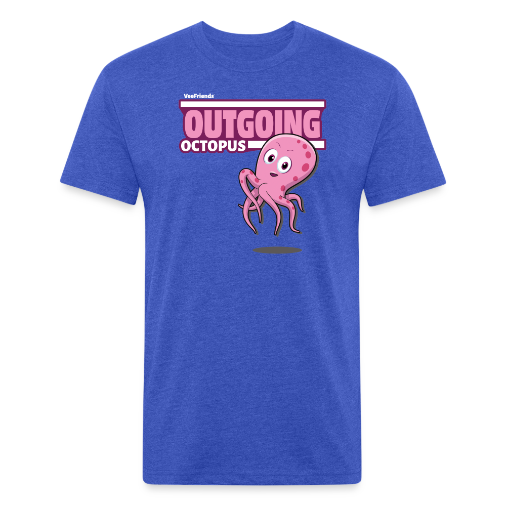 Outgoing Octopus Character Comfort Adult Tee - heather royal