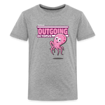 Outgoing Octopus Character Comfort Kids Tee - heather gray