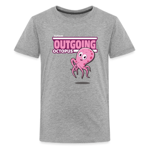 
            
                Load image into Gallery viewer, Outgoing Octopus Character Comfort Kids Tee - heather gray
            
        