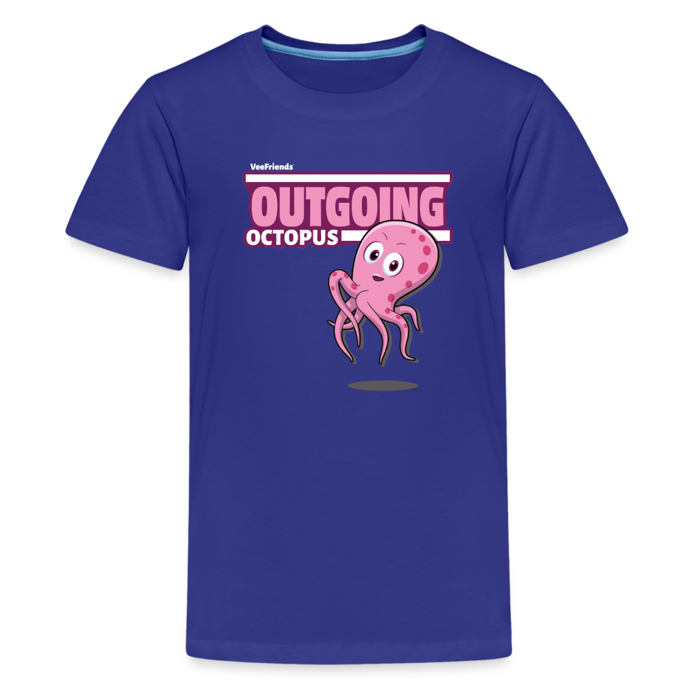 
            
                Load image into Gallery viewer, Outgoing Octopus Character Comfort Kids Tee - royal blue
            
        