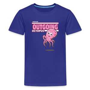 
            
                Load image into Gallery viewer, Outgoing Octopus Character Comfort Kids Tee - royal blue
            
        