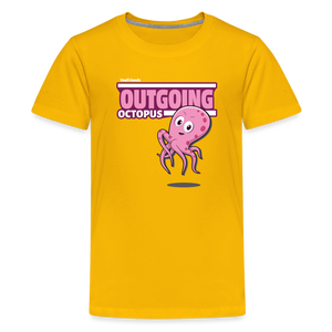 
            
                Load image into Gallery viewer, Outgoing Octopus Character Comfort Kids Tee - sun yellow
            
        