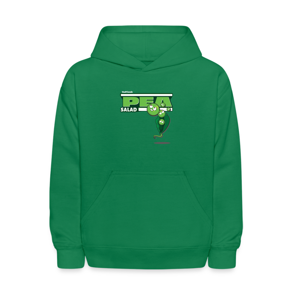 Pea Salad Character Comfort Kids Hoodie - kelly green