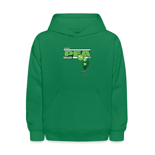 Pea Salad Character Comfort Kids Hoodie - kelly green