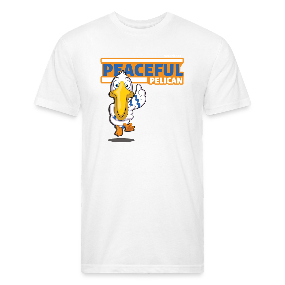 Peaceful Pelican Character Comfort Adult Tee - white