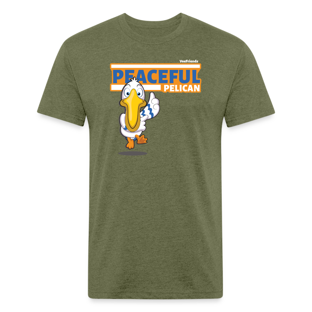 
            
                Load image into Gallery viewer, Peaceful Pelican Character Comfort Adult Tee - heather military green
            
        