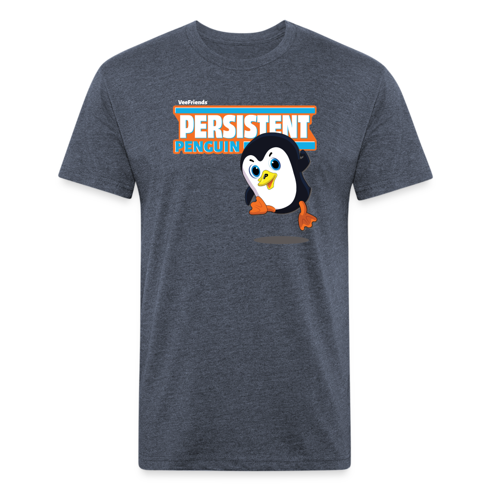 Persistent Penguin Character Comfort Adult Tee - heather navy