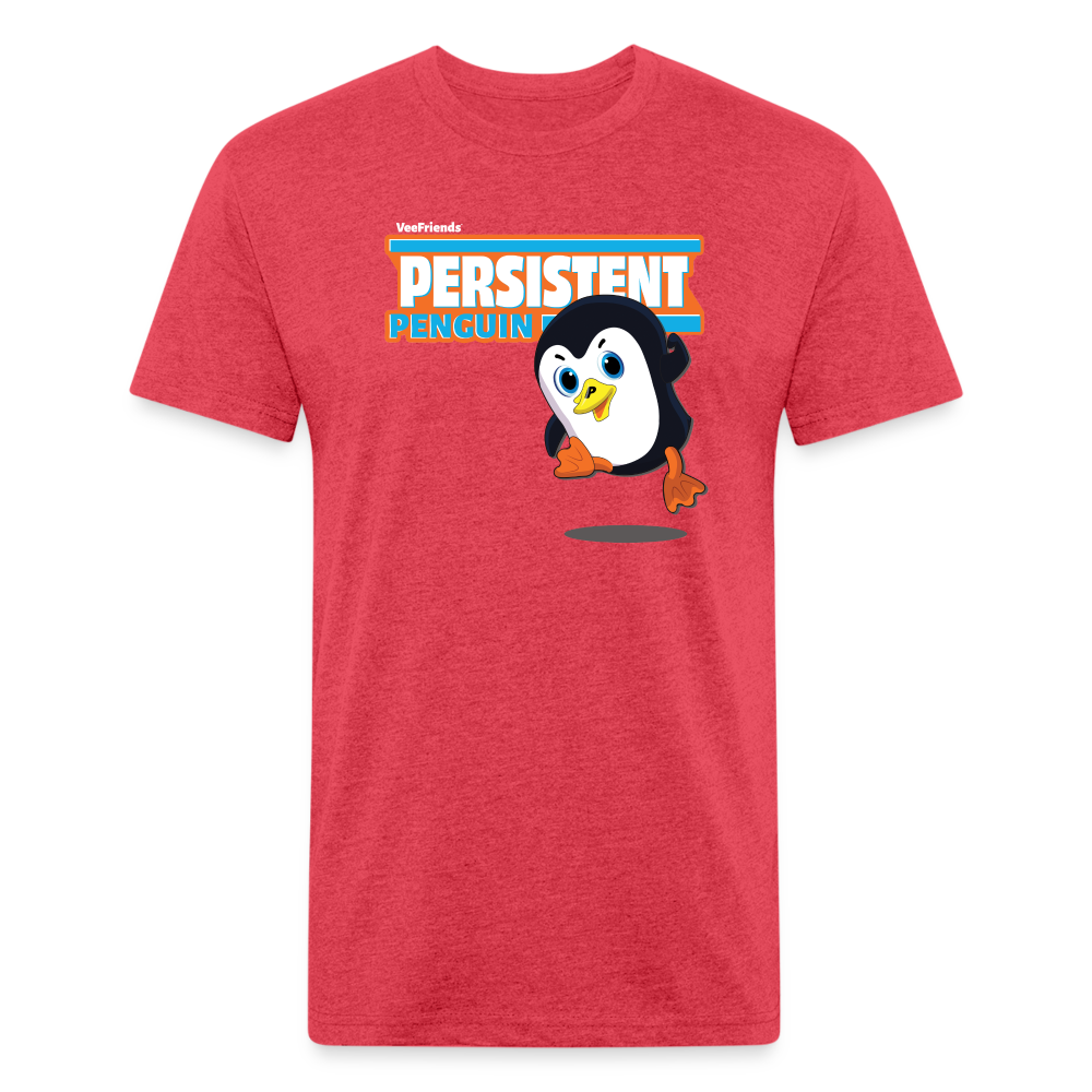 Persistent Penguin Character Comfort Adult Tee - heather red