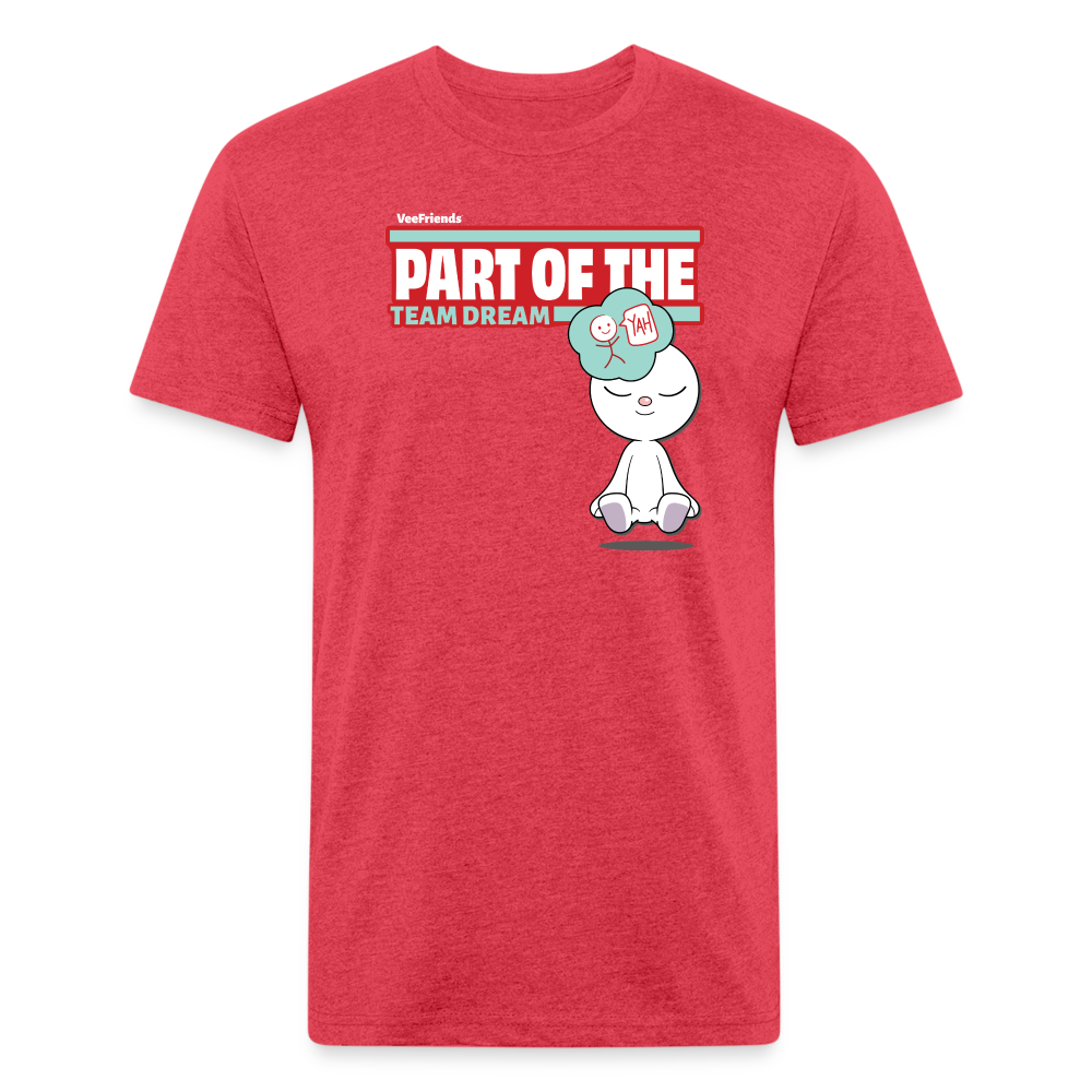 Part Of The Team Dream Character Comfort Adult Tee - heather red