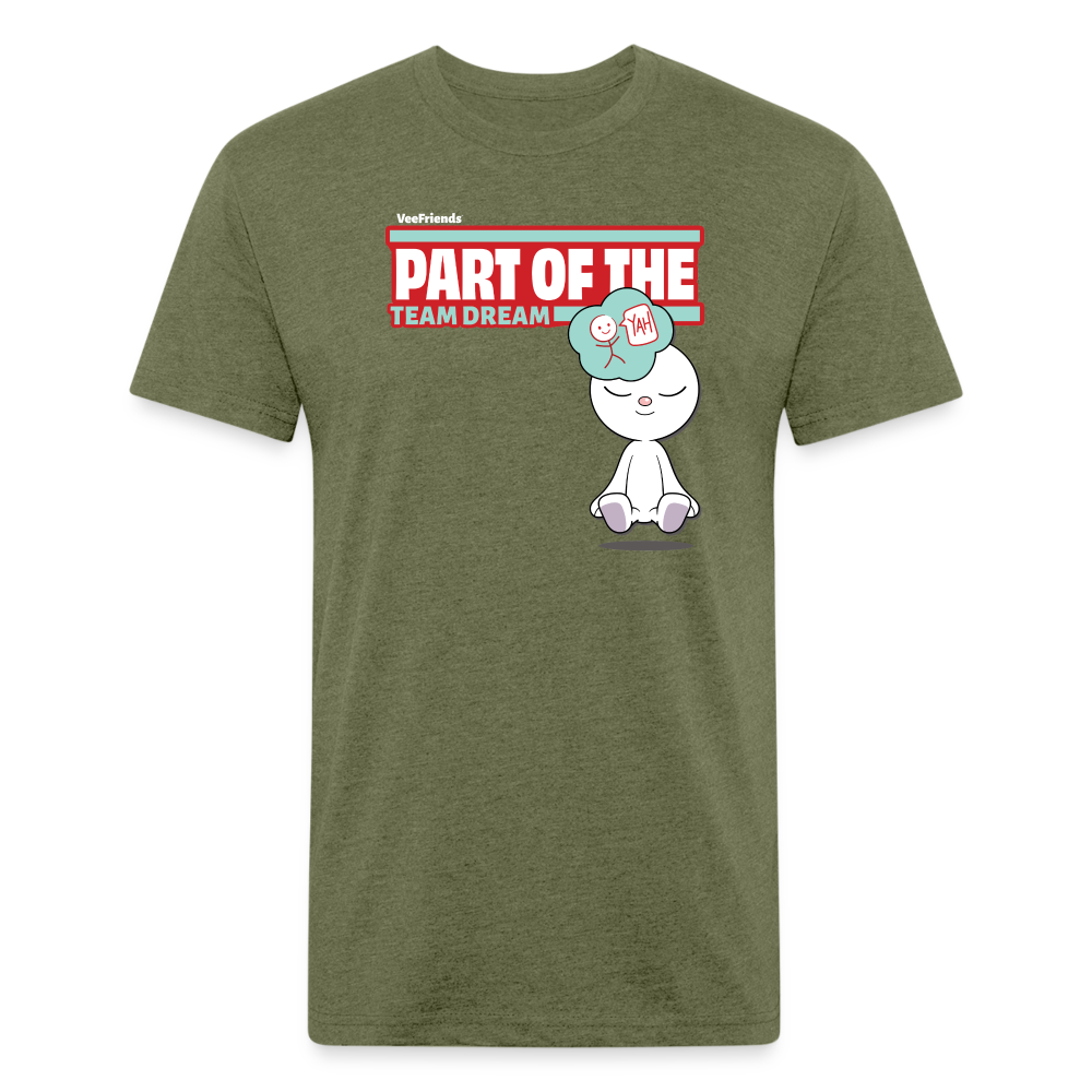 Part Of The Team Dream Character Comfort Adult Tee - heather military green