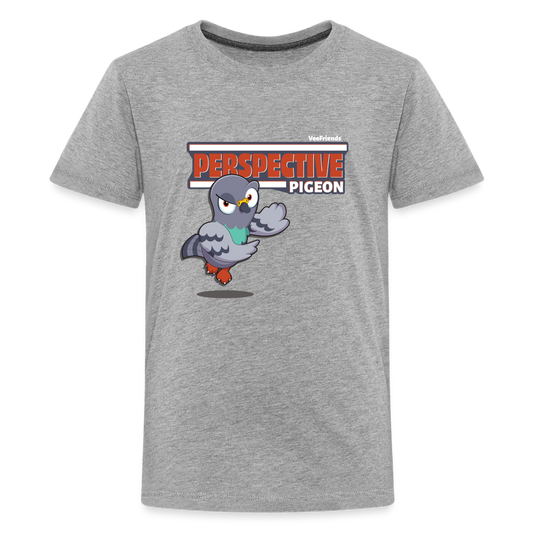 Perspective Pigeon Character Comfort Kids Tee - heather gray