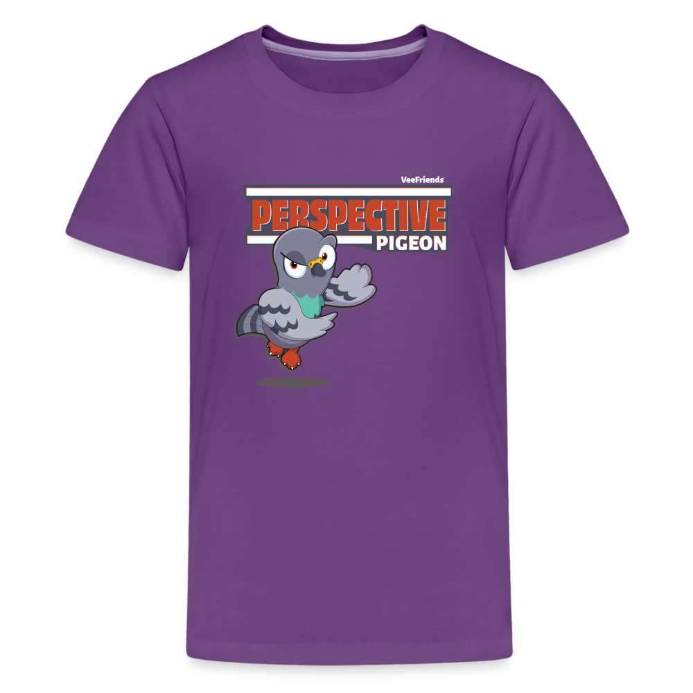 
            
                Load image into Gallery viewer, Perspective Pigeon Character Comfort Kids Tee - purple
            
        