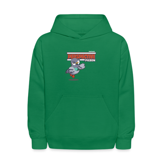 Perspective Pigeon Character Comfort Kids Hoodie - kelly green