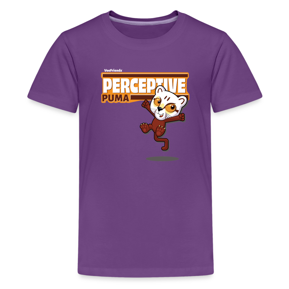 Perceptive Puma Character Comfort Kids Tee - purple