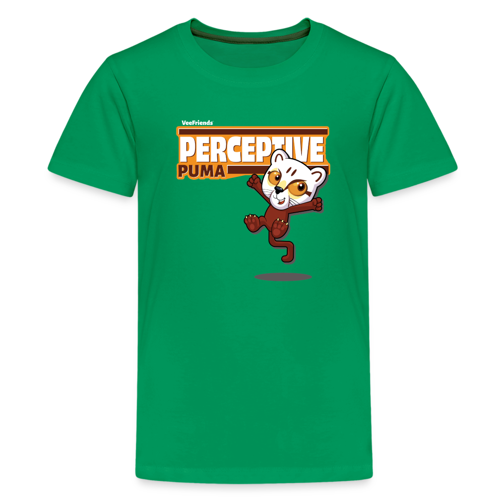 
            
                Load image into Gallery viewer, Perceptive Puma Character Comfort Kids Tee - kelly green
            
        