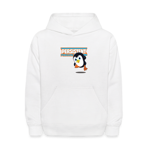 Persistent Penguin Character Comfort Kids Hoodie - white