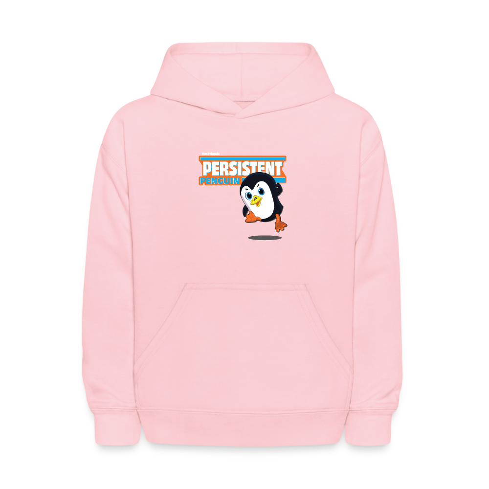 Persistent Penguin Character Comfort Kids Hoodie - pink