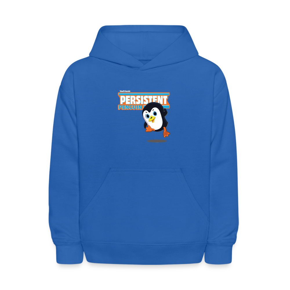 Persistent Penguin Character Comfort Kids Hoodie - royal blue