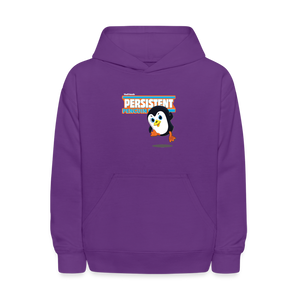 Persistent Penguin Character Comfort Kids Hoodie - purple