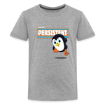 Persistent Penguin Character Comfort Kids Tee - heather gray