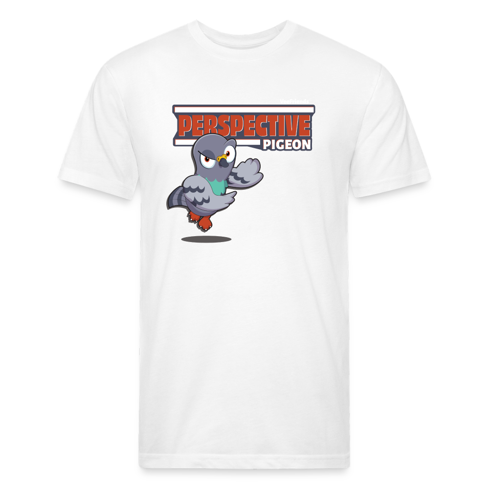 Perspective Pigeon Character Comfort Adult Tee - white