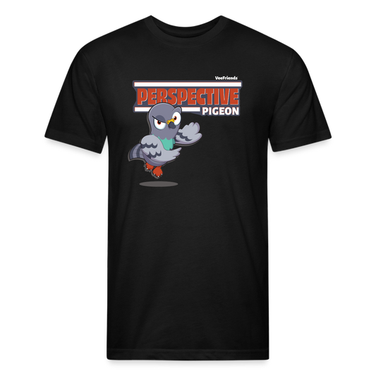 Perspective Pigeon Character Comfort Adult Tee - black