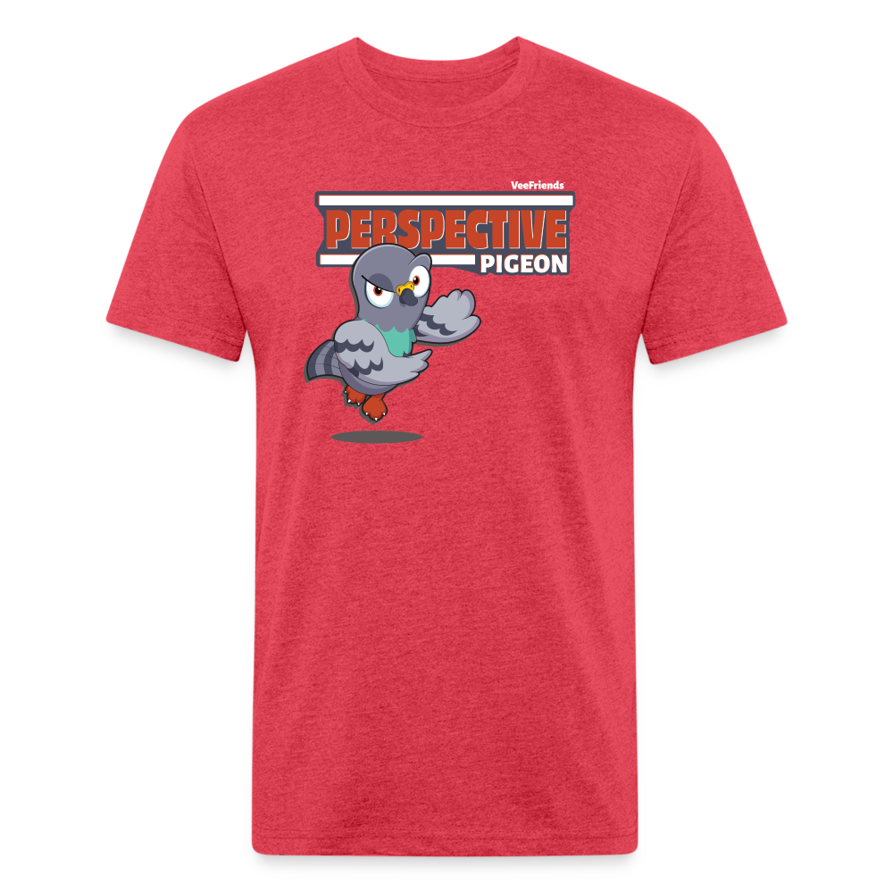 Perspective Pigeon Character Comfort Adult Tee - heather red